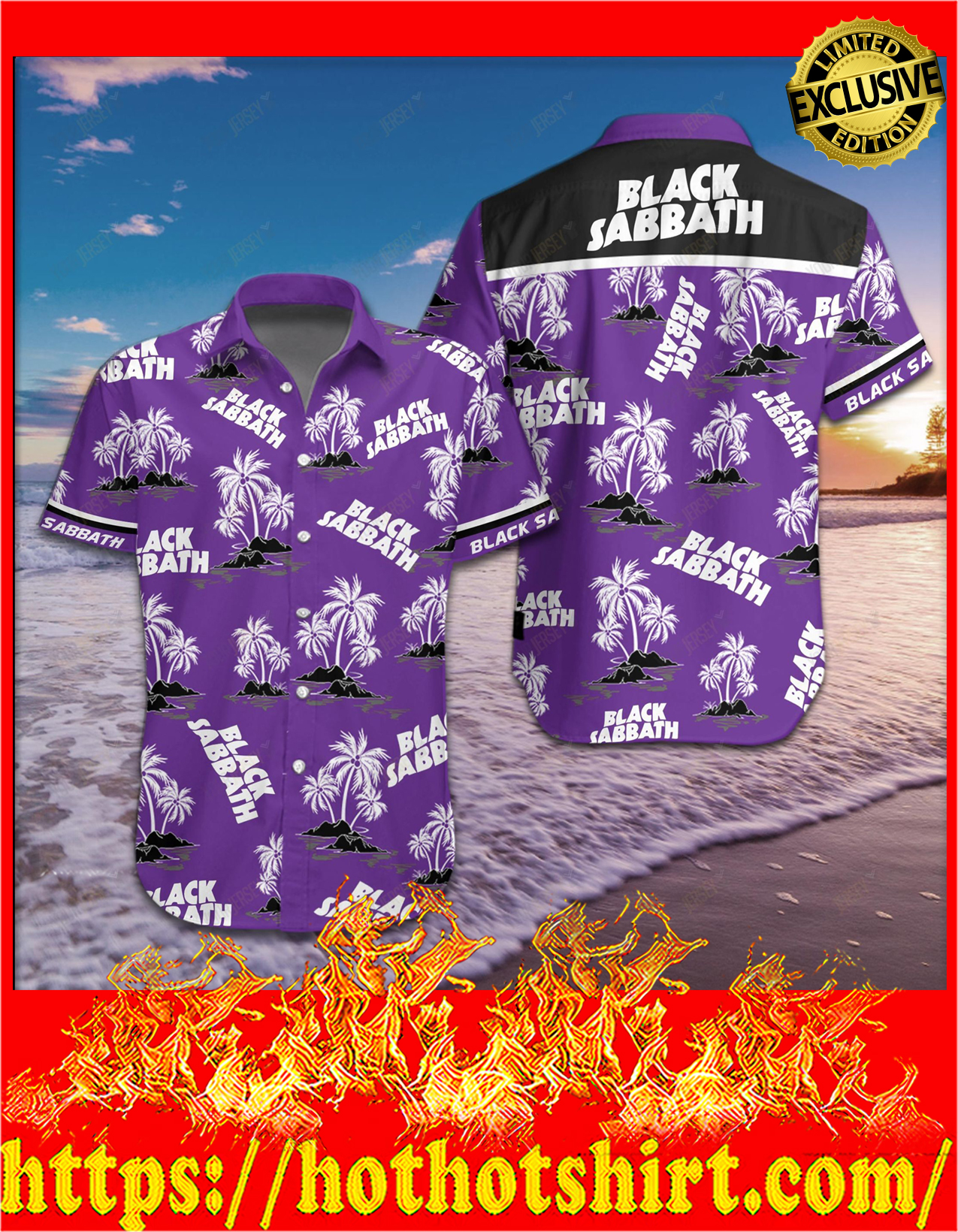 Black sabbath hawaiian shirt