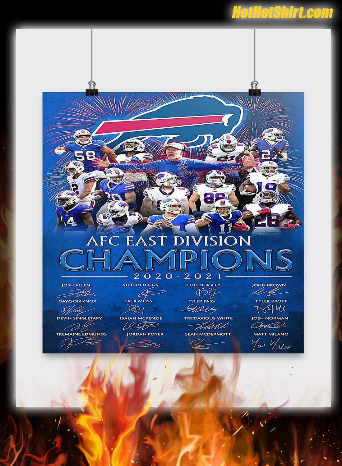 Buffalo Bill AFC Champions 2020 2021 Poster