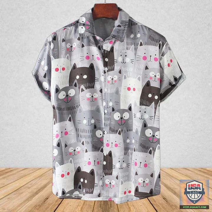 Cartoon Cat Unisex Hawaiian Shirt