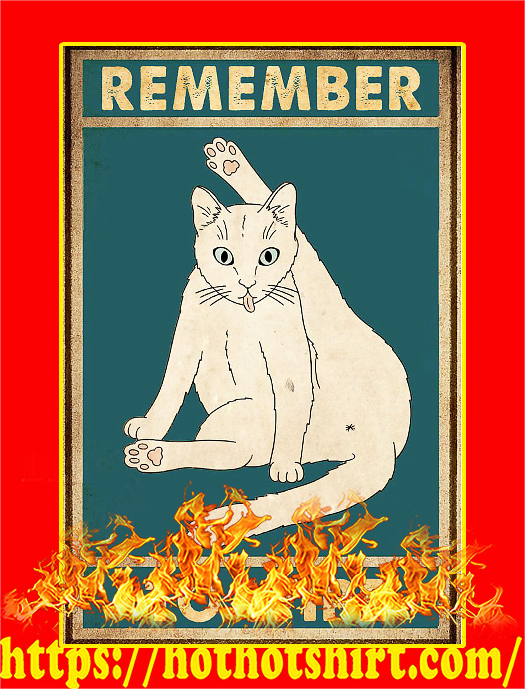 Cat remember to wipe poster