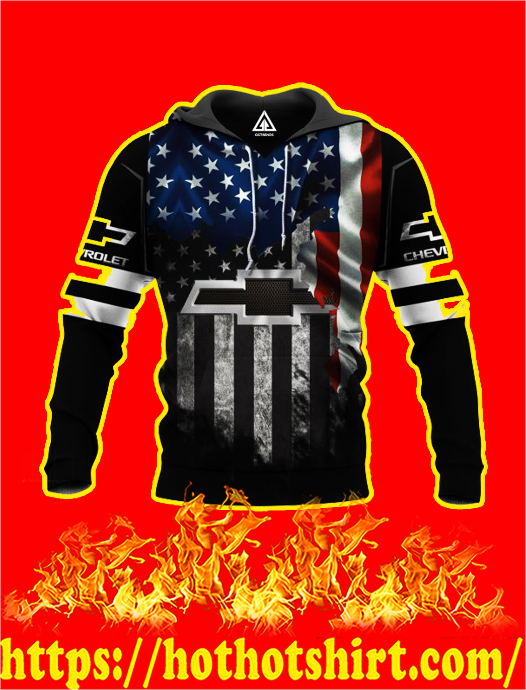 Chevrolet American Flag 3D All Over Printed hoodie, shirt, sweatshirt