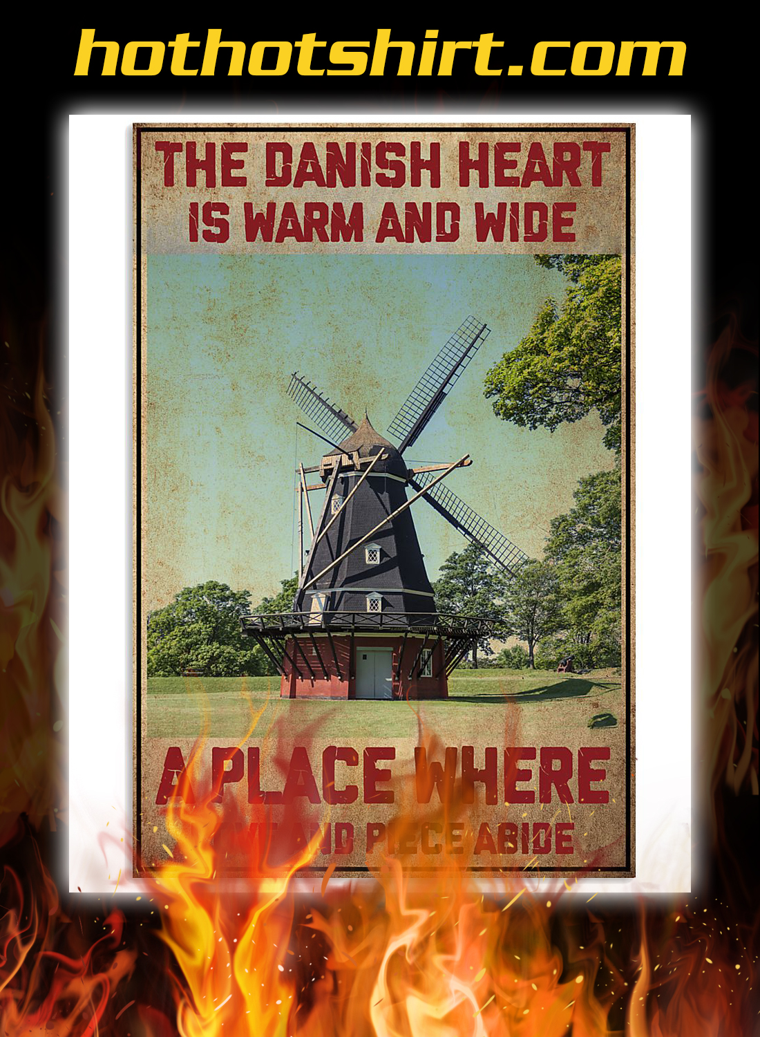 Denmark the danish heart is warm and wide a place where poster