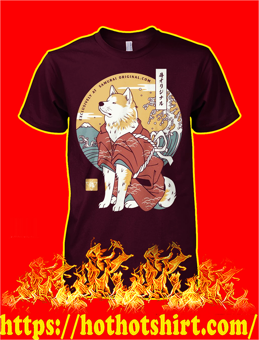 Dog akita samurai shirt and sweatshirt