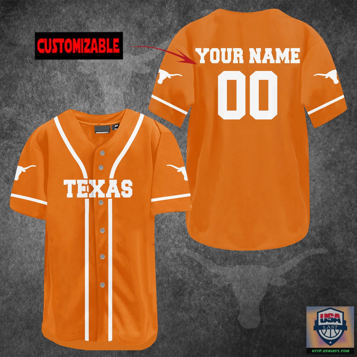 Official Texas Longhorns Personalized Baseball Jersey Shirt