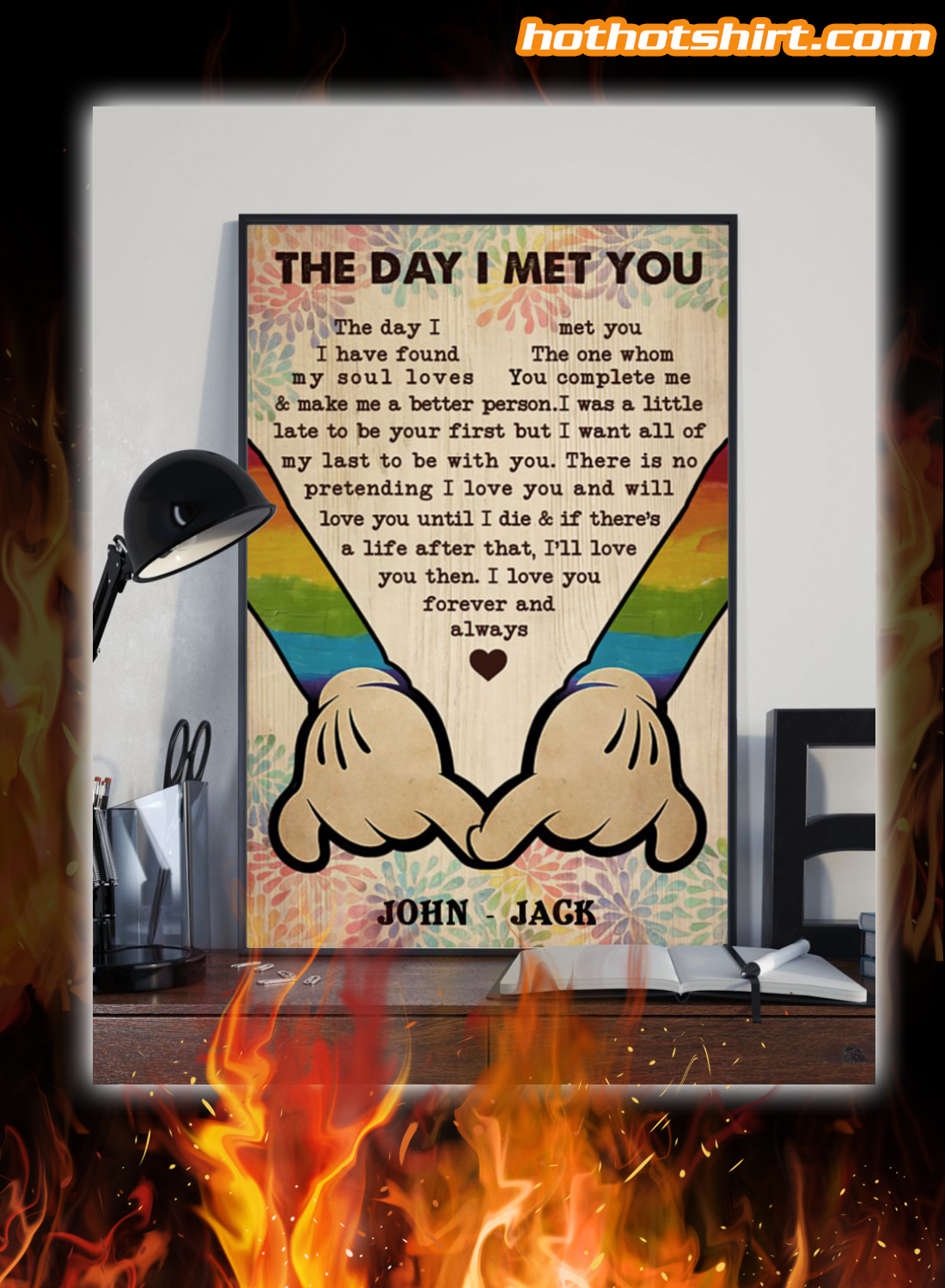 Gay Mickey mouse the day i met you personalized poster