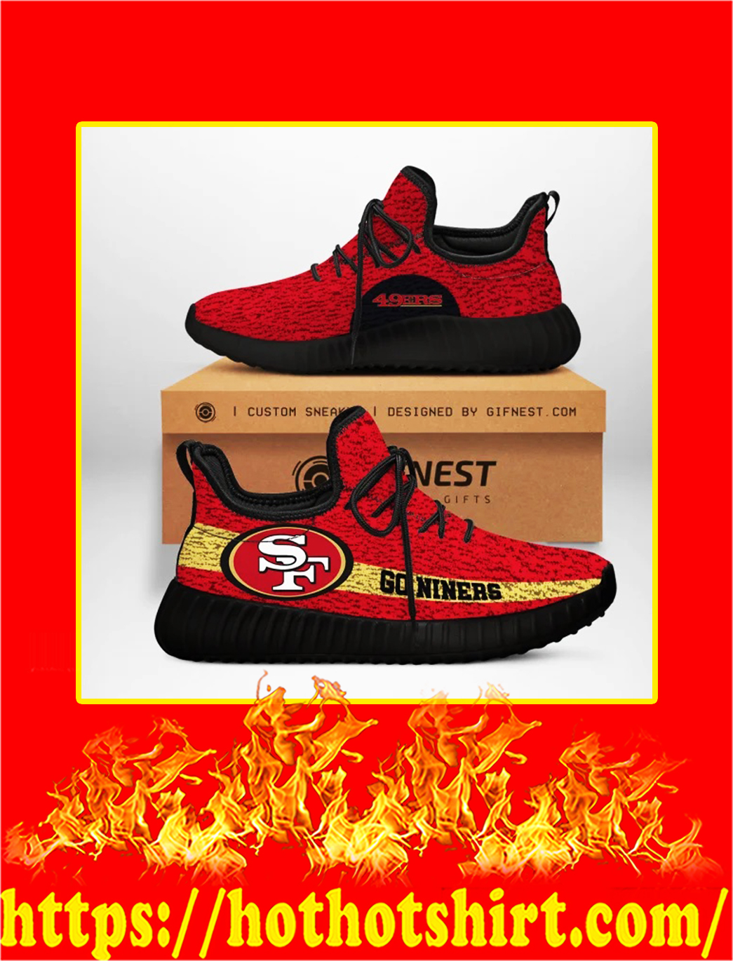 Go Niners San Francisco 49ers NFL Yeezy Sneaker