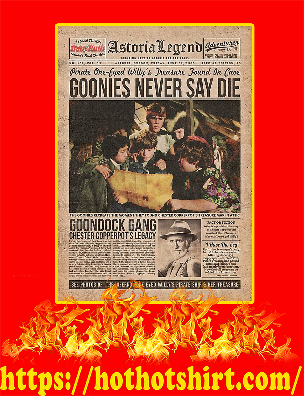 Goonies Never Say Die Goonies Newspaper Poster