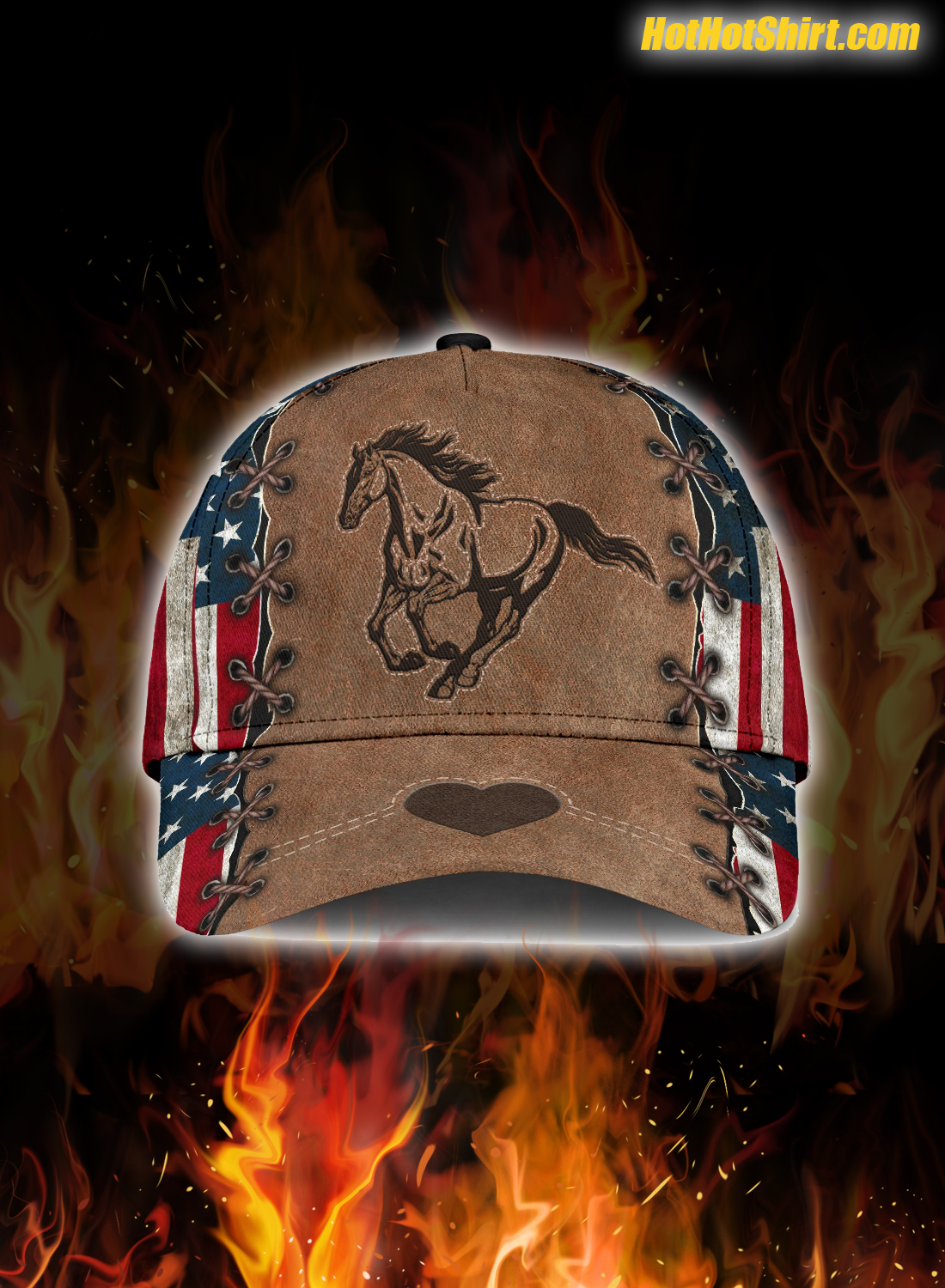 Horse stronger american flag classic cap