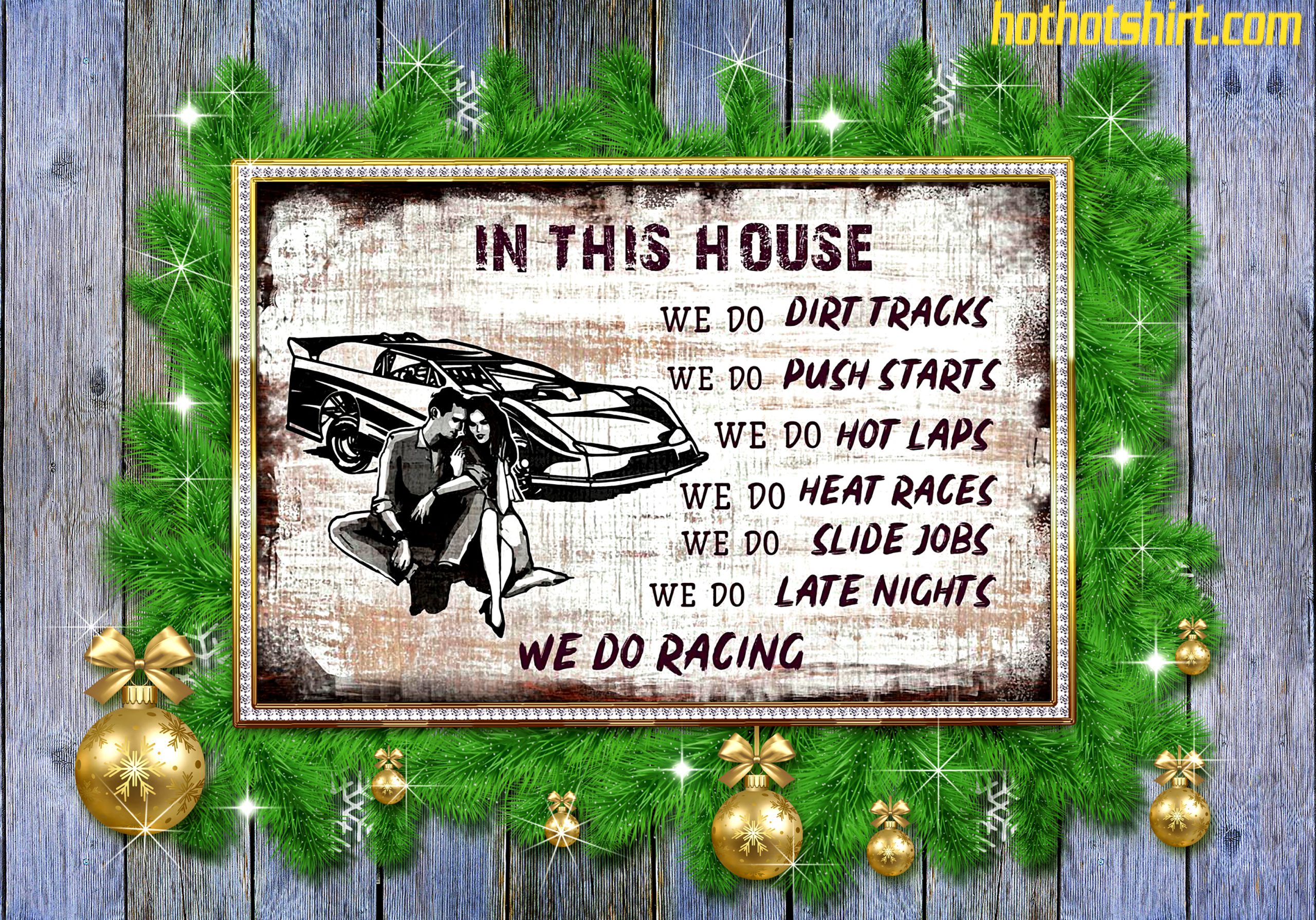 Late model in this house we do dirt tracks poster