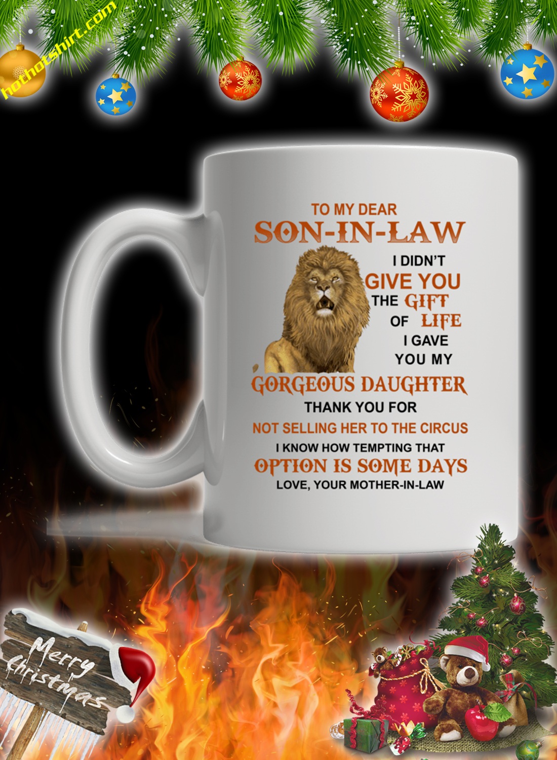 Lion To my dear son in law mug