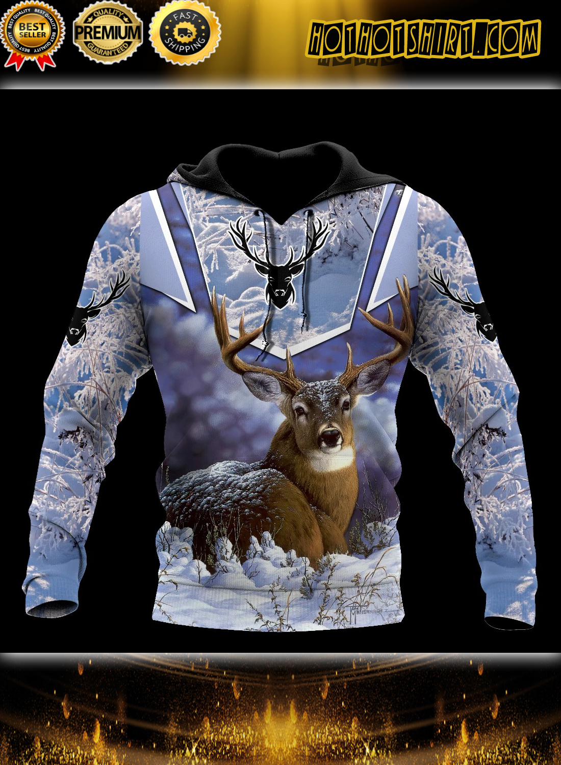 Love Deer 3D All Over Printed Hoodie And Shirts
