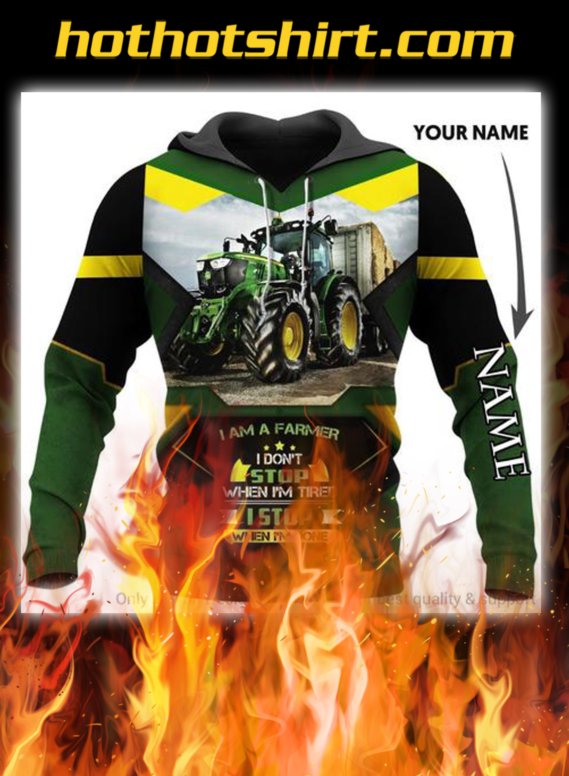 Multicolor Agrimotor I’m A Farmer Personalized Unisex Hoodie