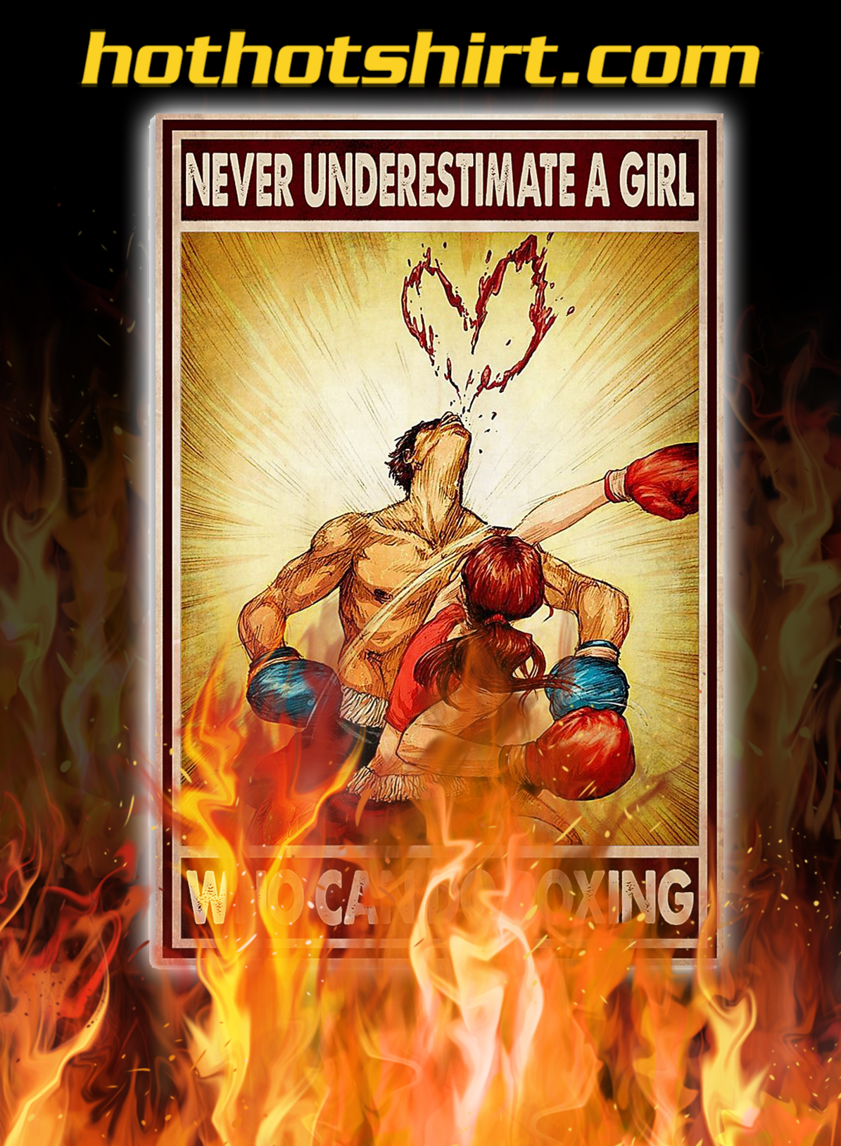 Never underestimate a girl who can do boxing poster