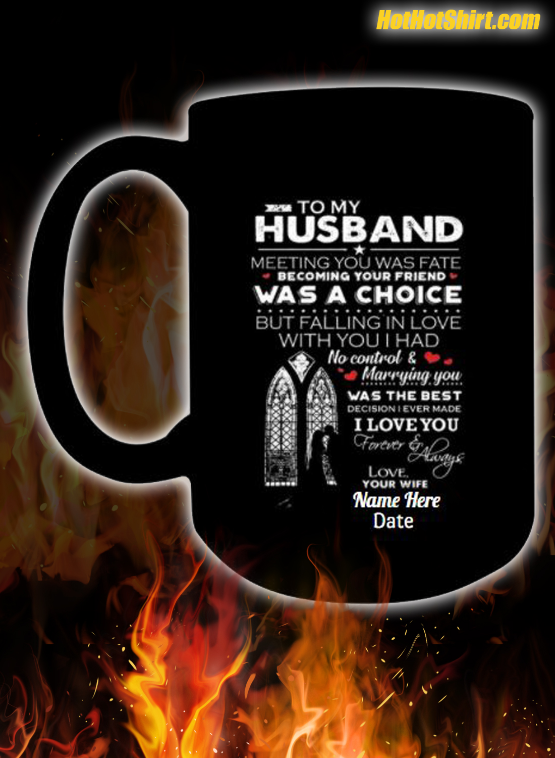 Personalized custom name To my husband meeting you was fate mug