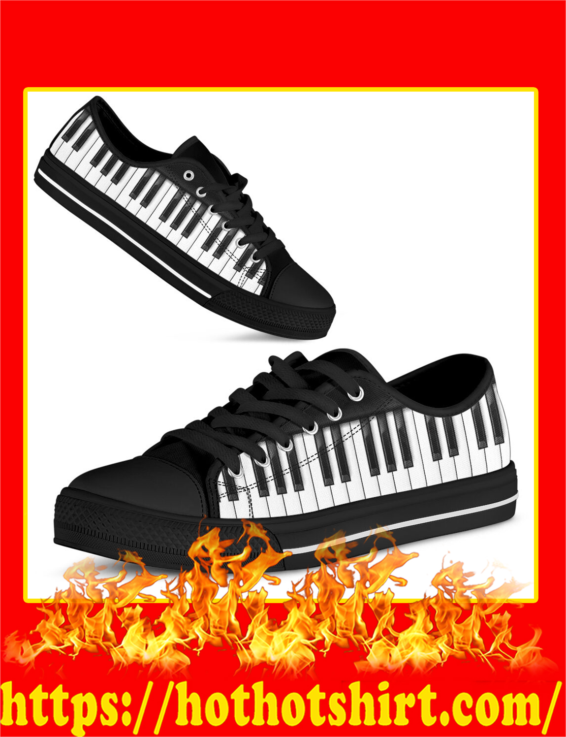 Piano Keyboard Shortcut Low Top Shoes