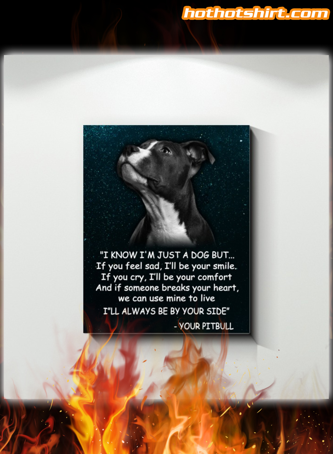 Pitbull I'll Always Be By Your Side Canvas Prints