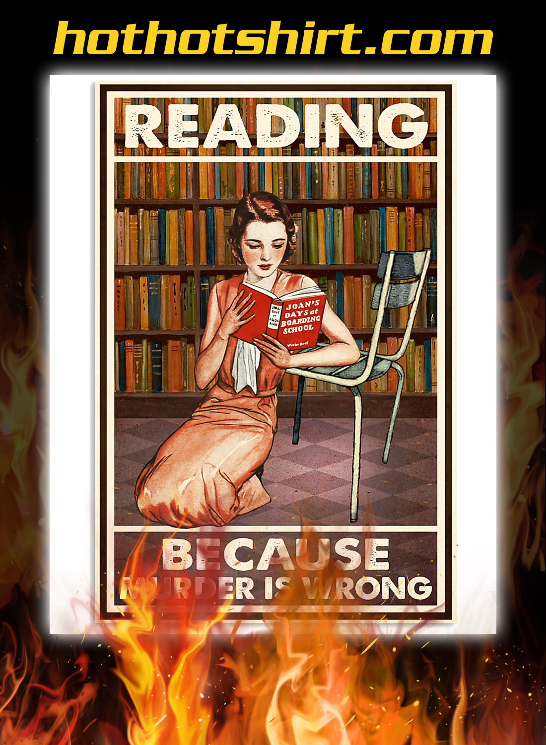 Reading because murder is wrong poster