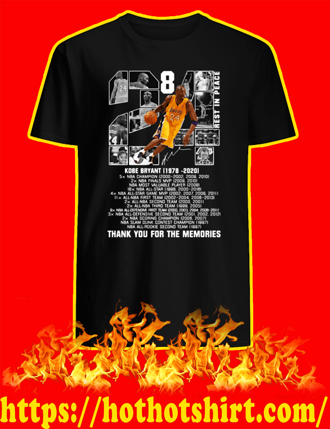 Rip Kobe Bryant 1978 2020 Thank You For The Memories t-shirt and hoodie