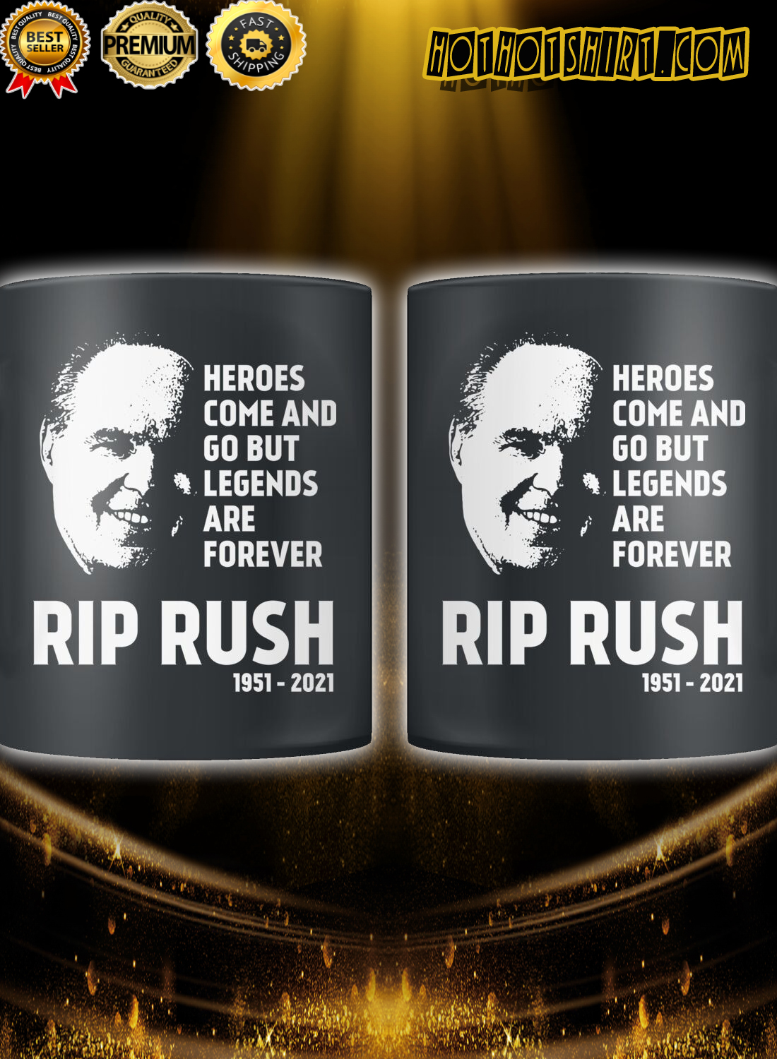 Rip rush heroes come and go but legends are forever mug