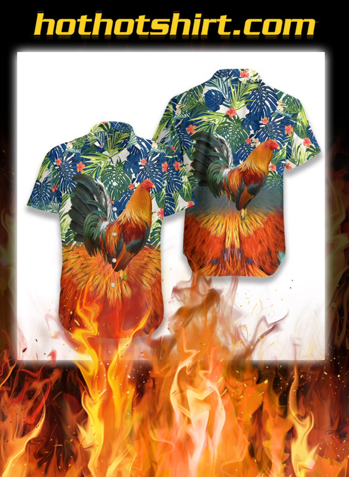 Rooster hawaiian shirt