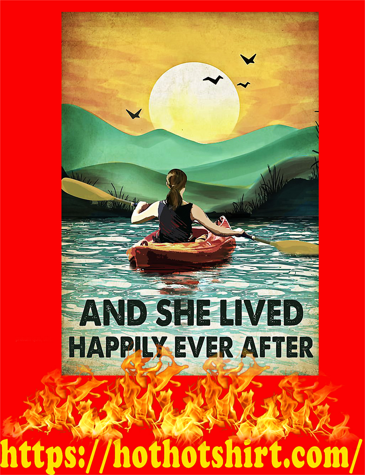Rowing And she lived happily ever after poster