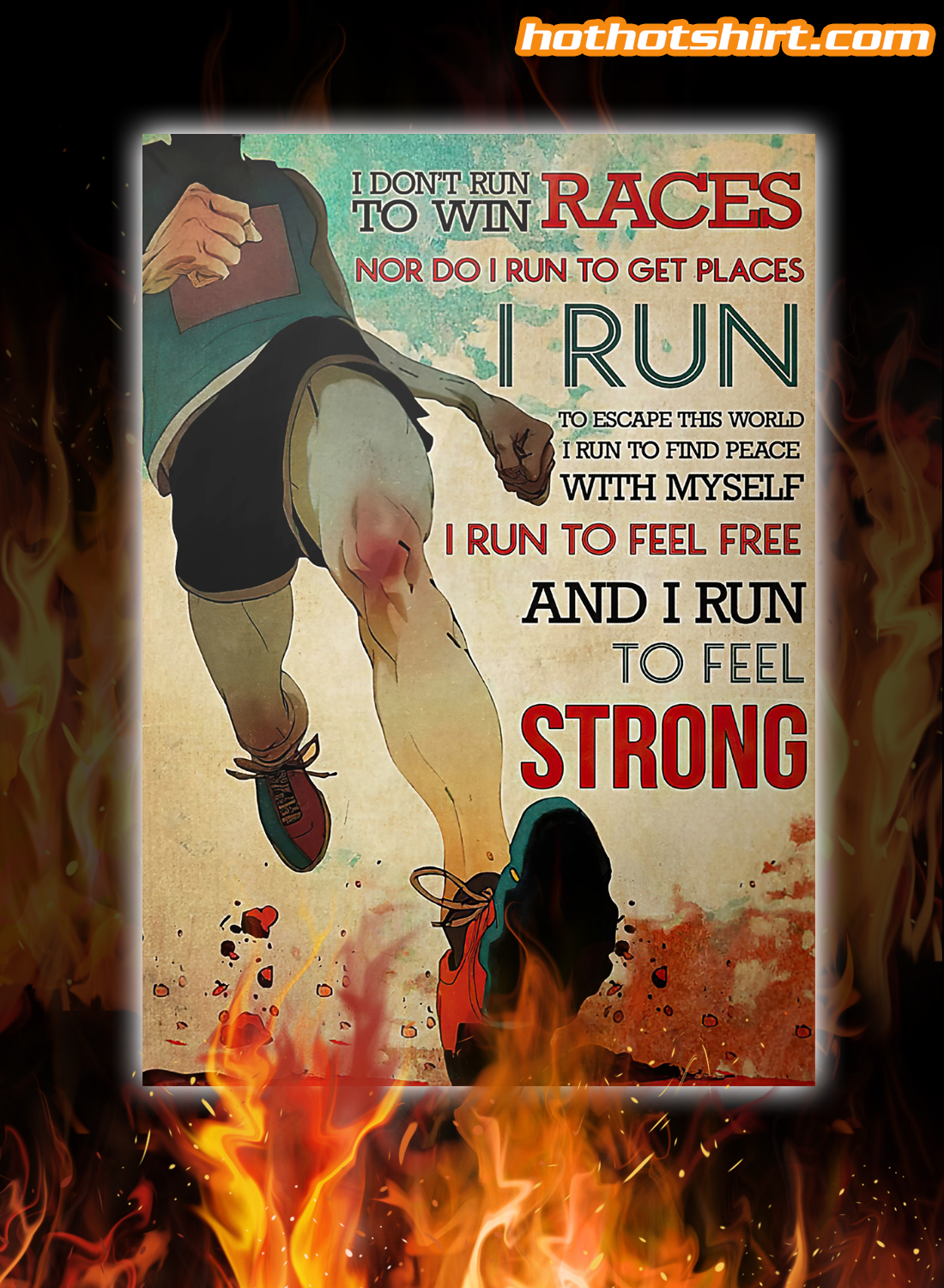 Running I don’t run races to win nor do i run to get places poster