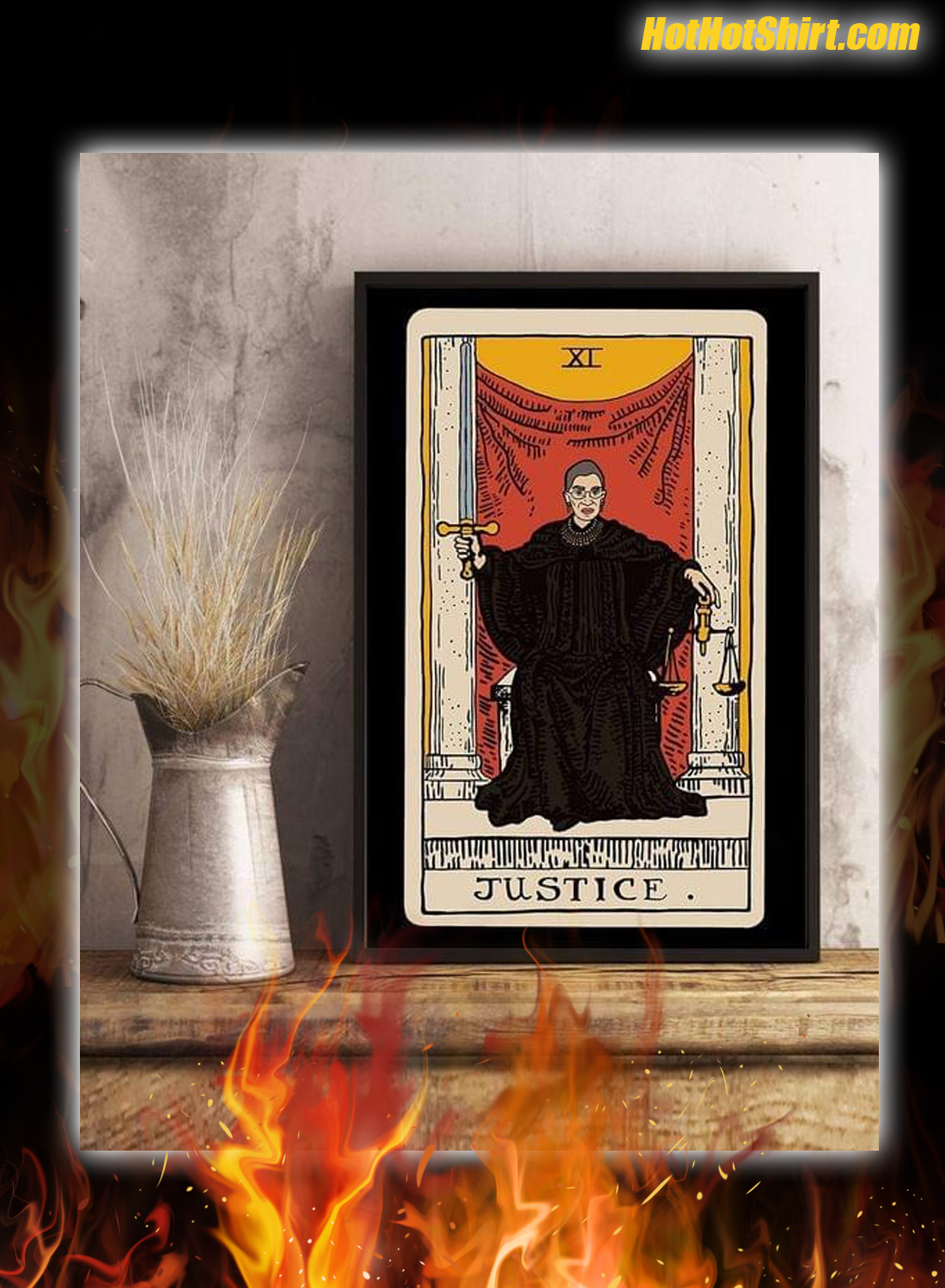 Ruth Bader Ginsburg Justice XI Tarot Card Poster