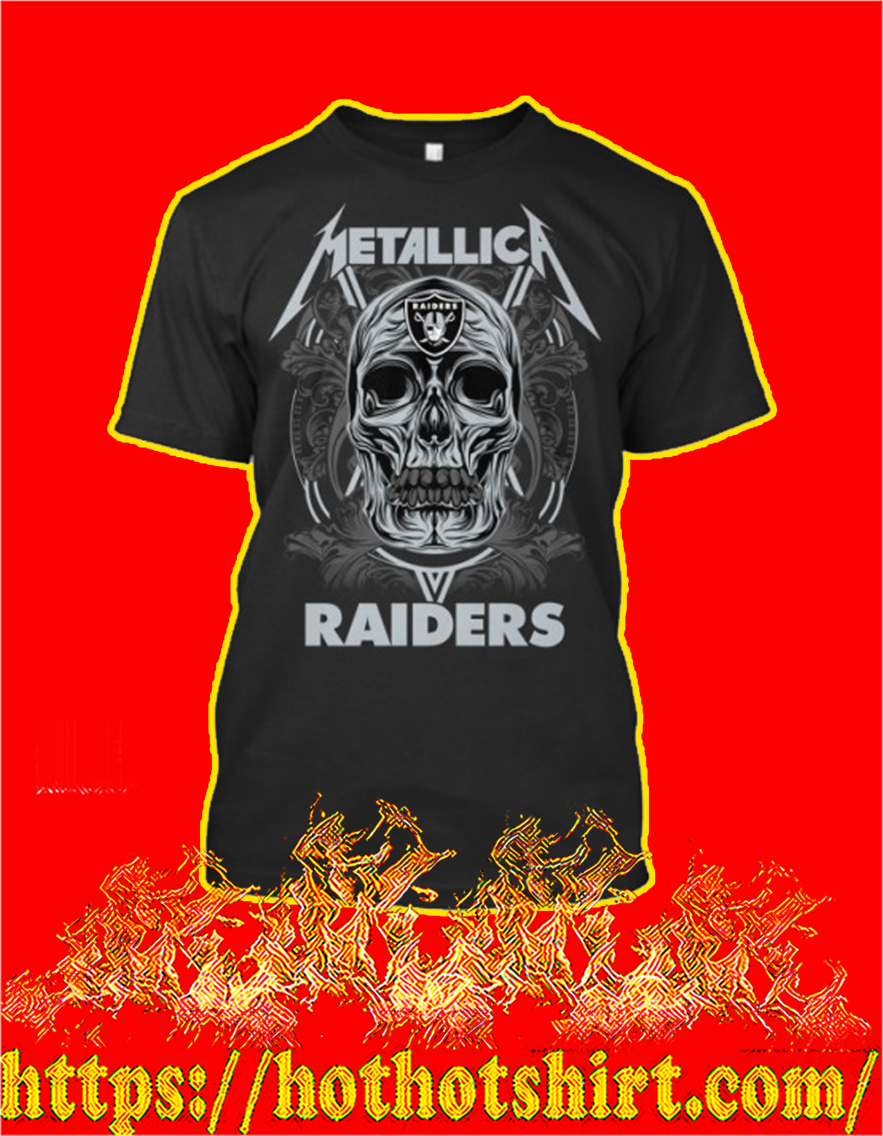 Skull metallica raiders shirt