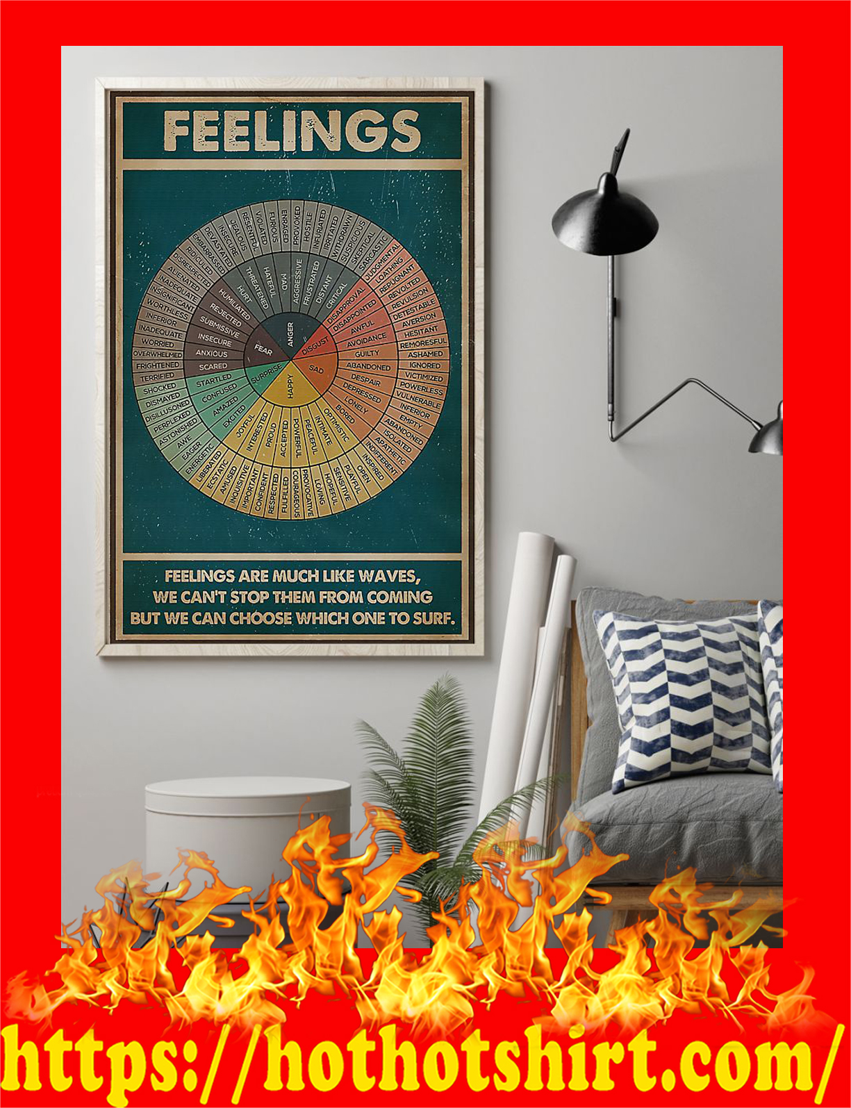 Social worker feelings feelings are much like waves poster