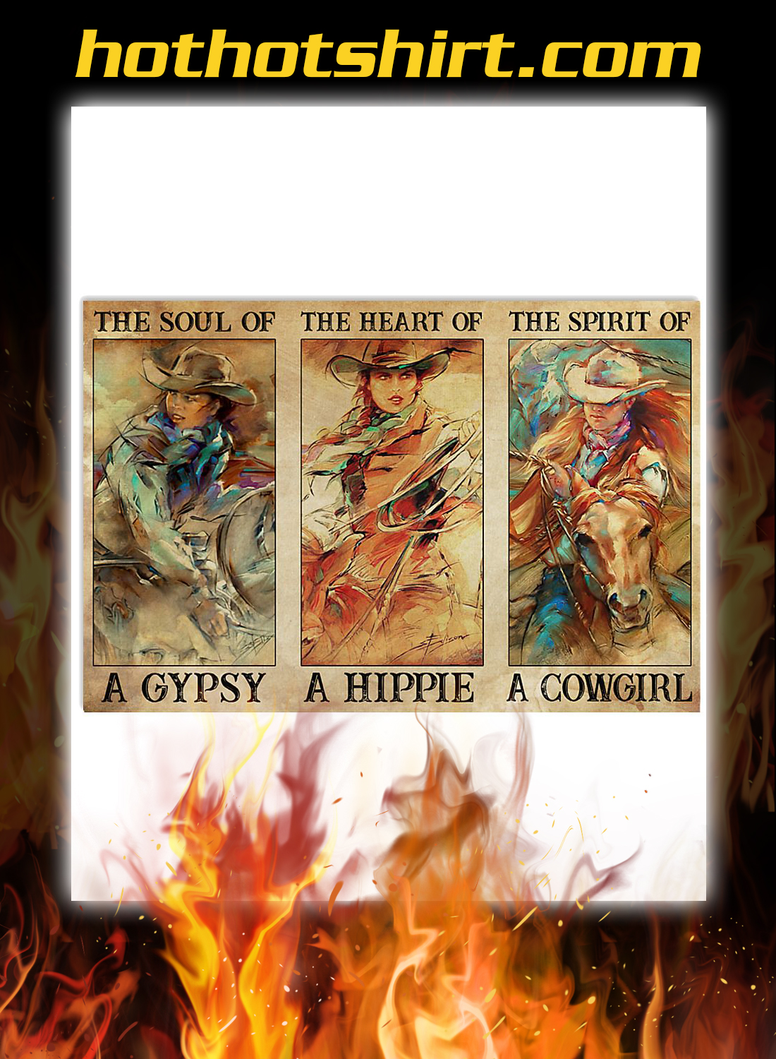 Spirit Of A Cowgirl Poster
