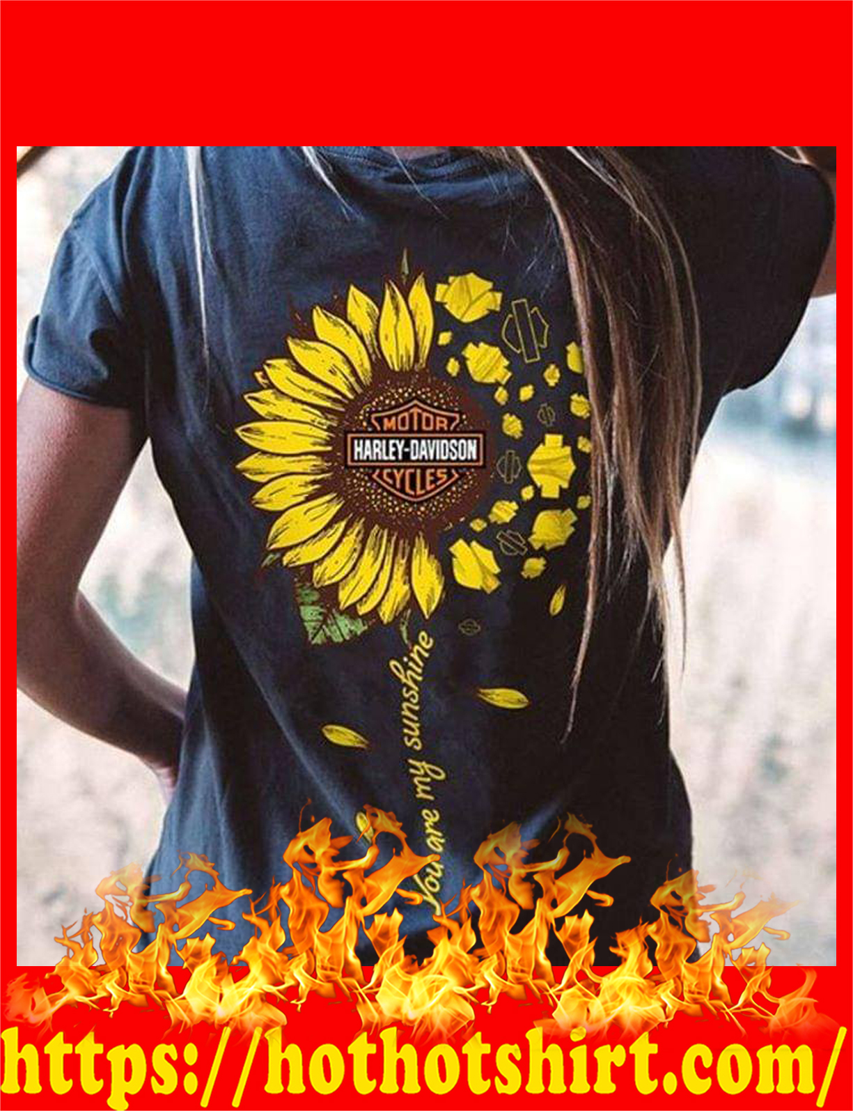 Sunflower harley davidson you are my sunshine shirt