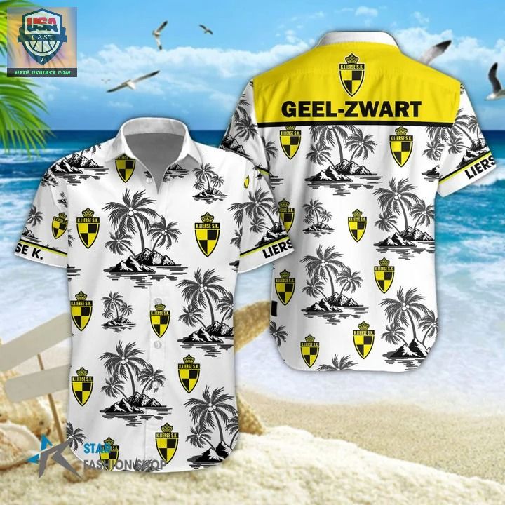 Unique Lierse Kempenzonen Geel-Zwart Hawaiian Shirt