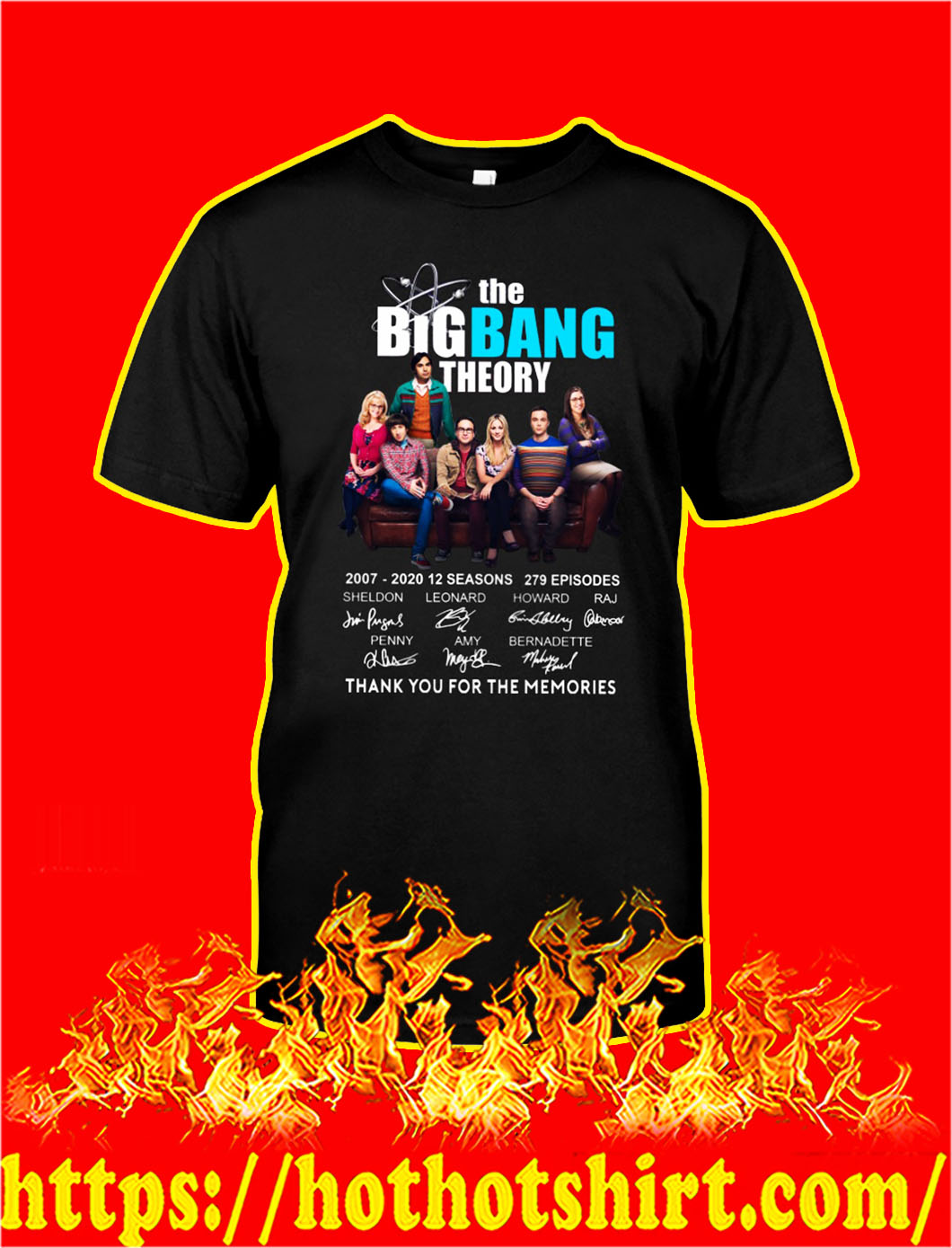 The big bang theory thank you for the memories shirt