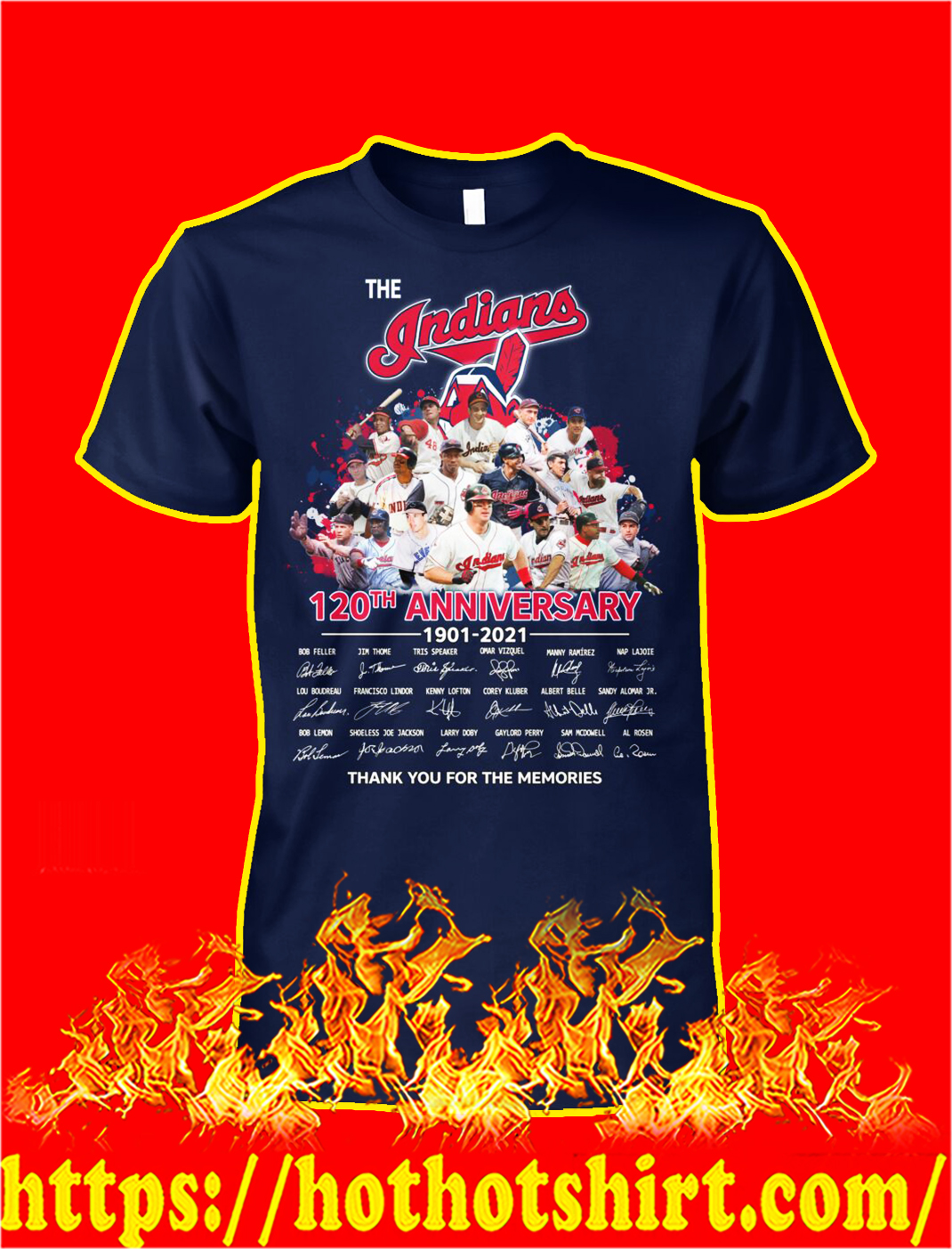The indians 120th anniversary thank you for the memories shirt and hoodie and lady shirt