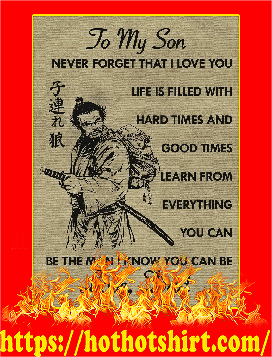 To my son samurai poster