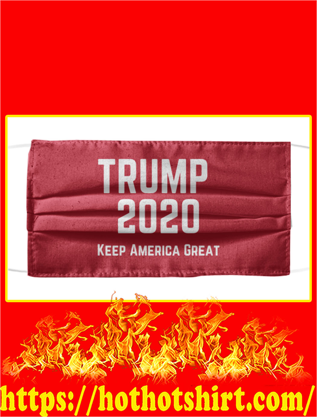 Trump 2020 keep america great face mask