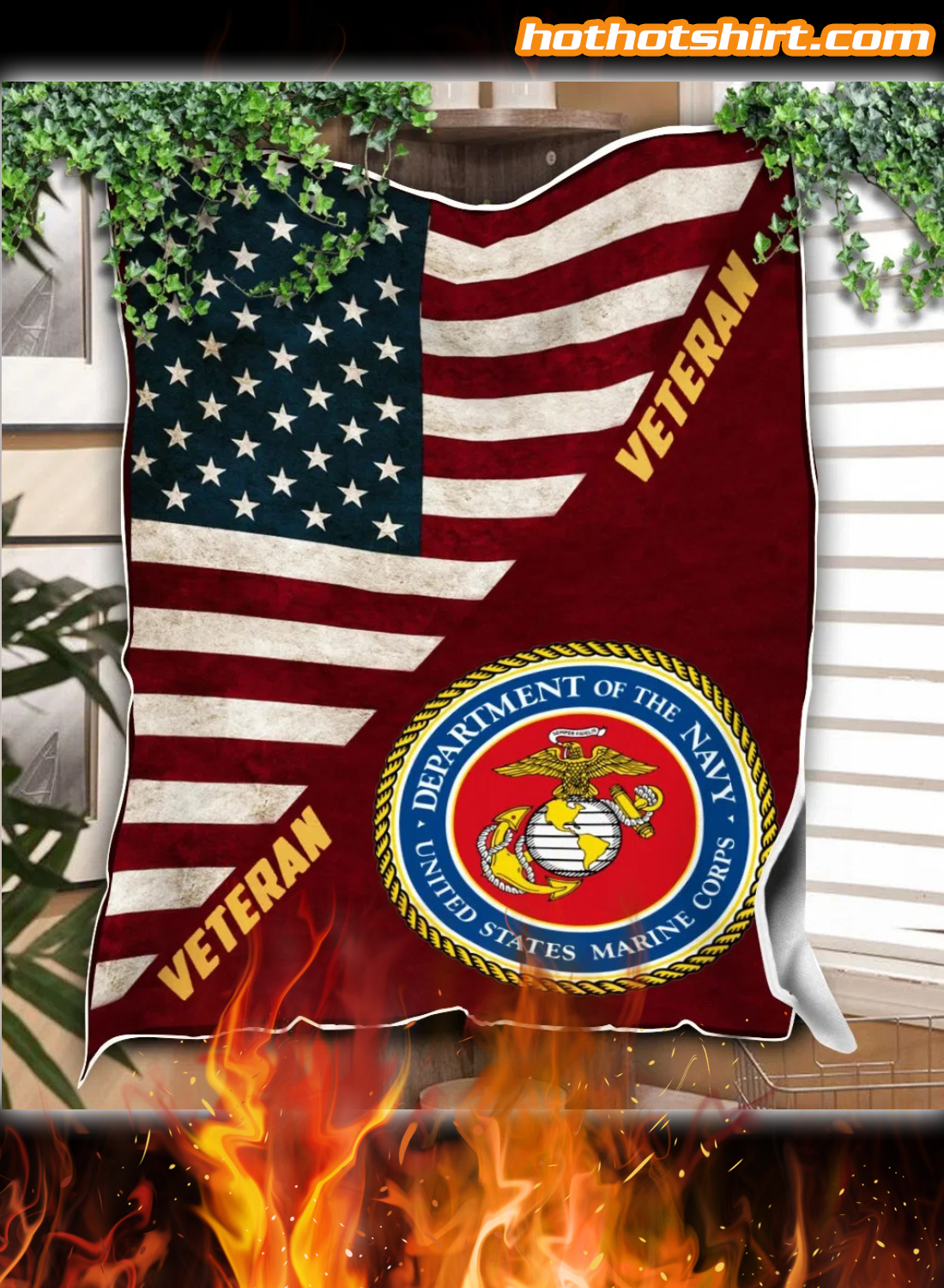 USMC Veteran Of Marine Quilt Blanket