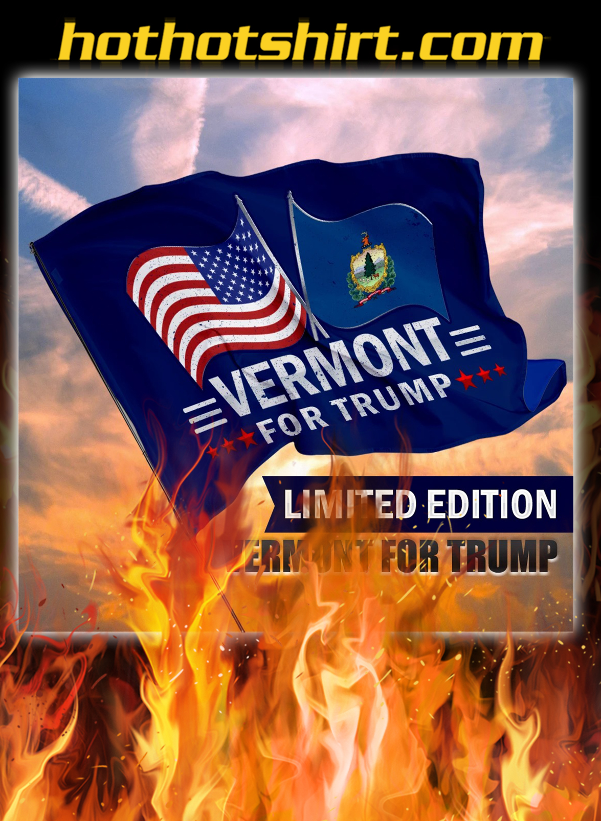 Vermont For Trump Flag