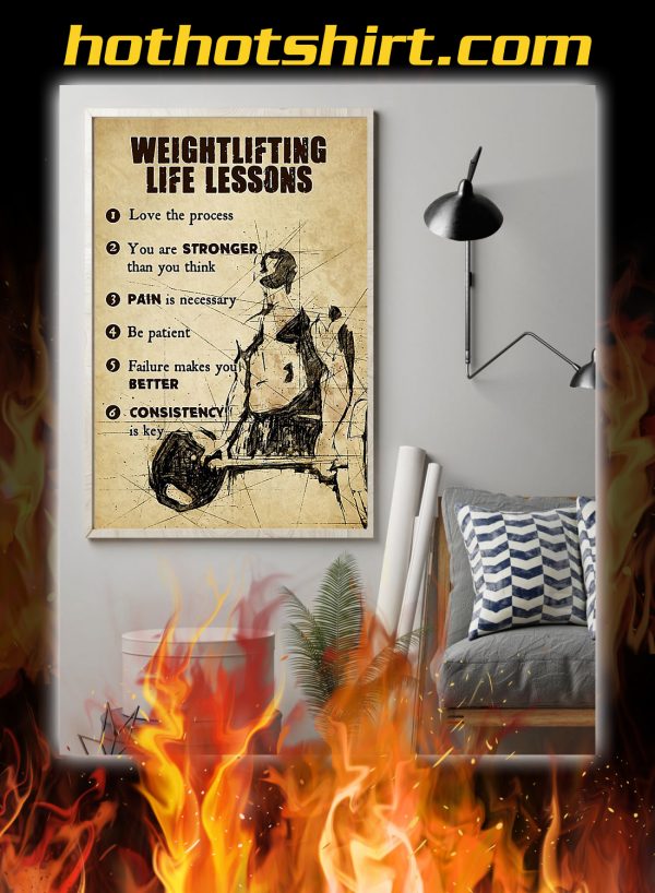 Weightlifting life lessons poster