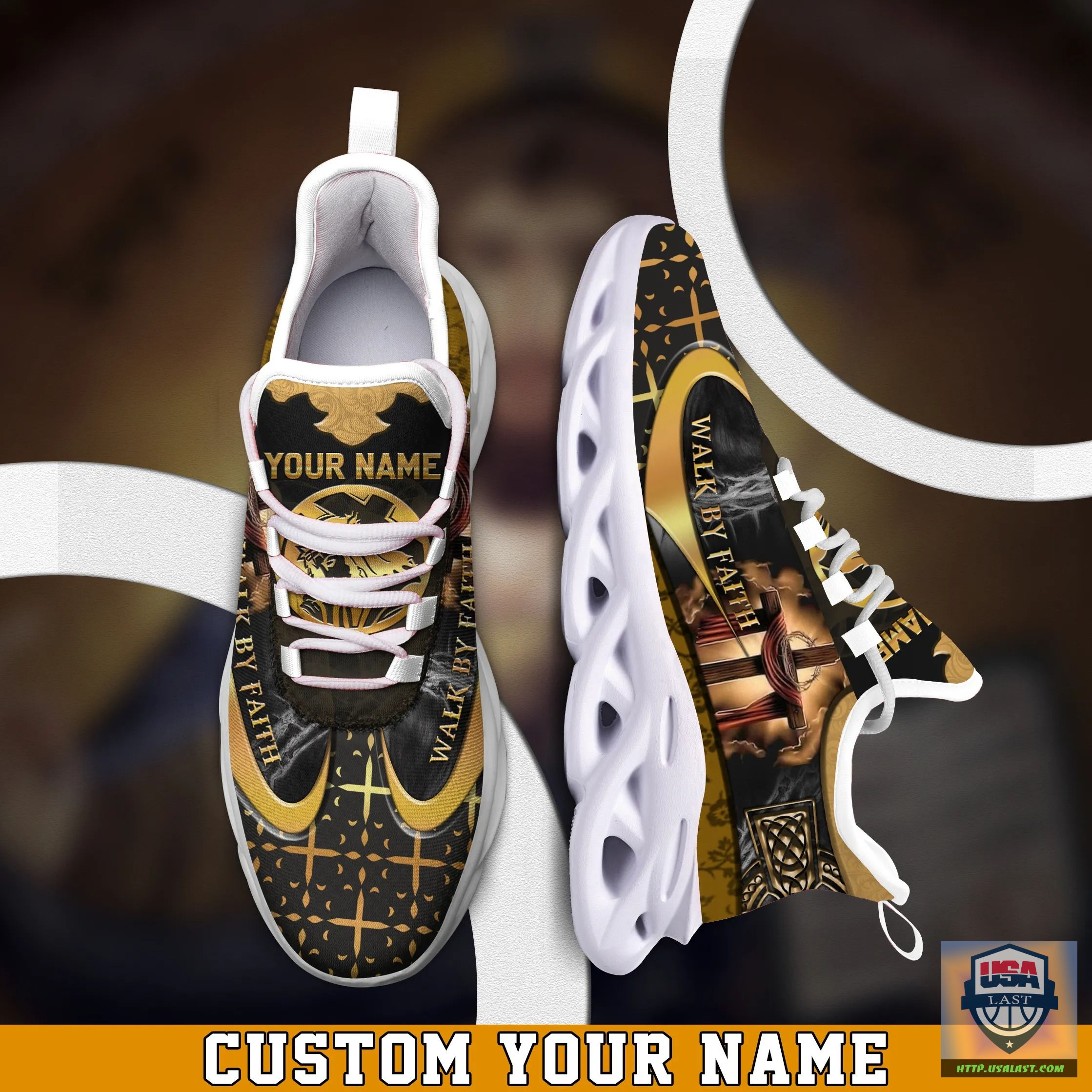 New Launch Jesus Walk By Faith Clunky Sneakers Custom Your Name