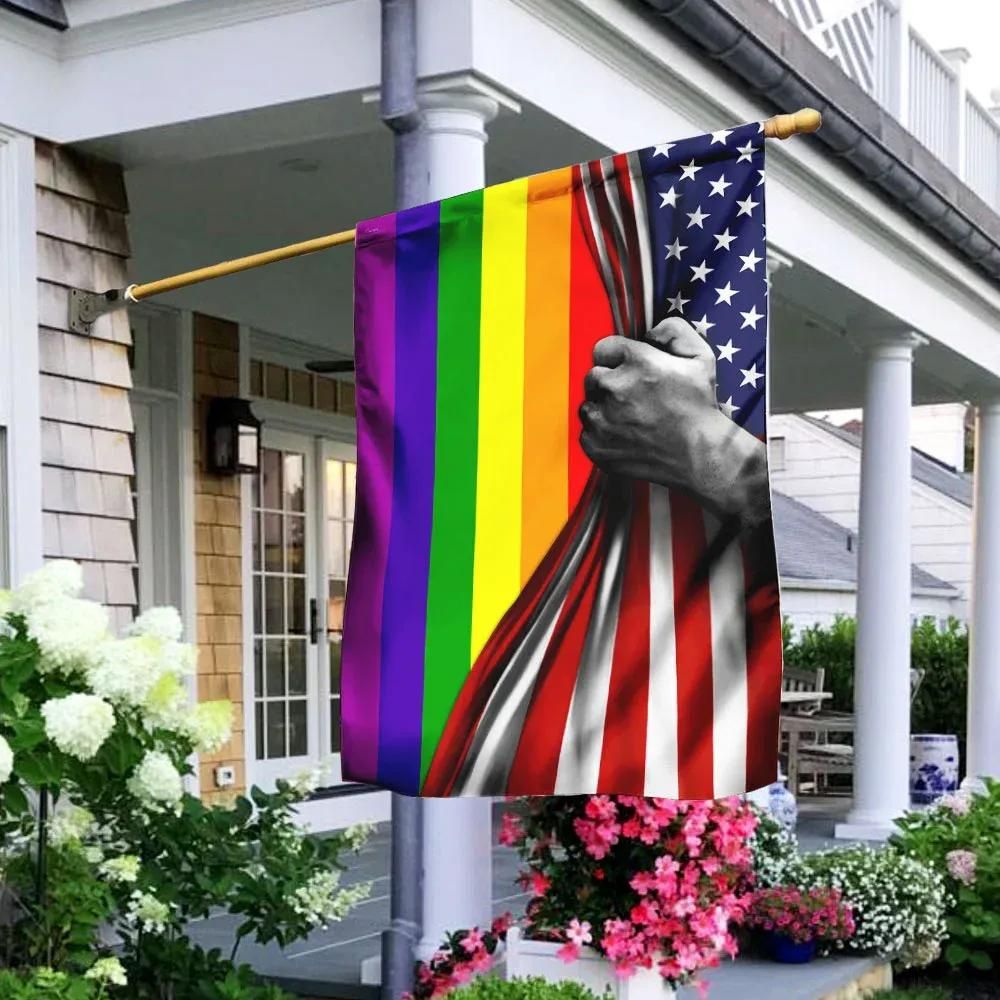New Fashion LGBT Flag Rainbow American Flag