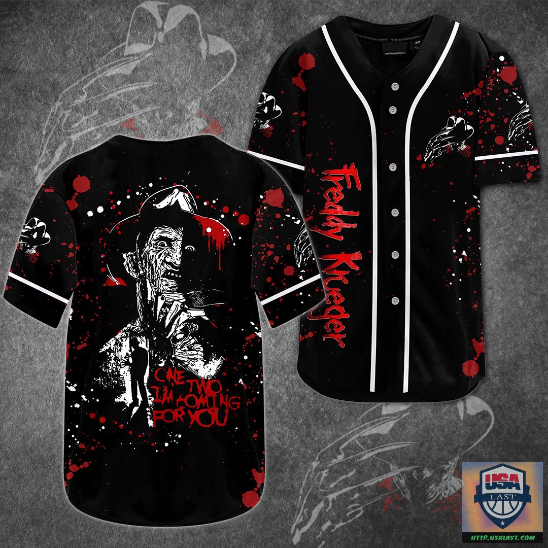 High Quality Freddy Krueger One Two I’m Coming For You Baseball Jersey
