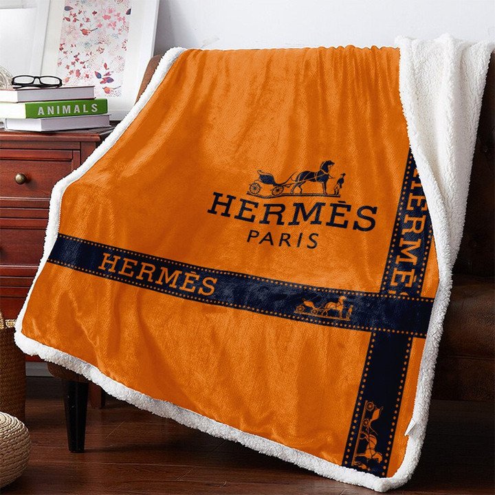New Hermes Luxury Fleece Blanket 173