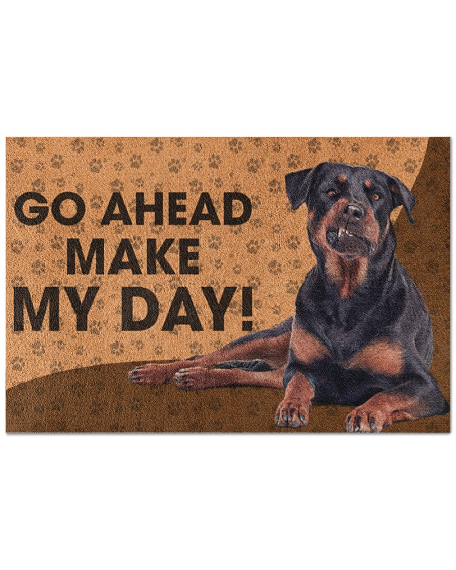 Rottweiler come on in this will be fun doormat