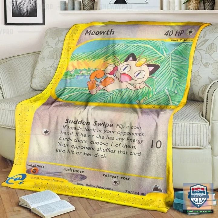 Amazon Pokémon Meowth Skyridge Blanket, Quilt And Woven Blanket