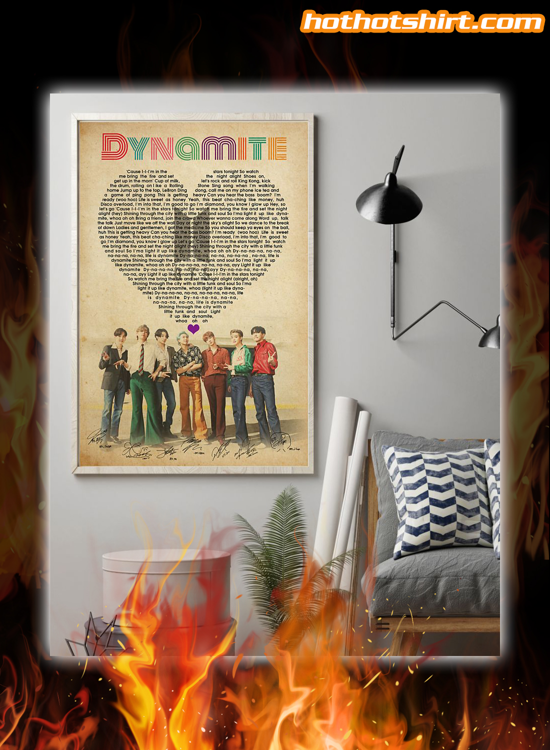 BTS Signatures Dynamite Lyric Poster