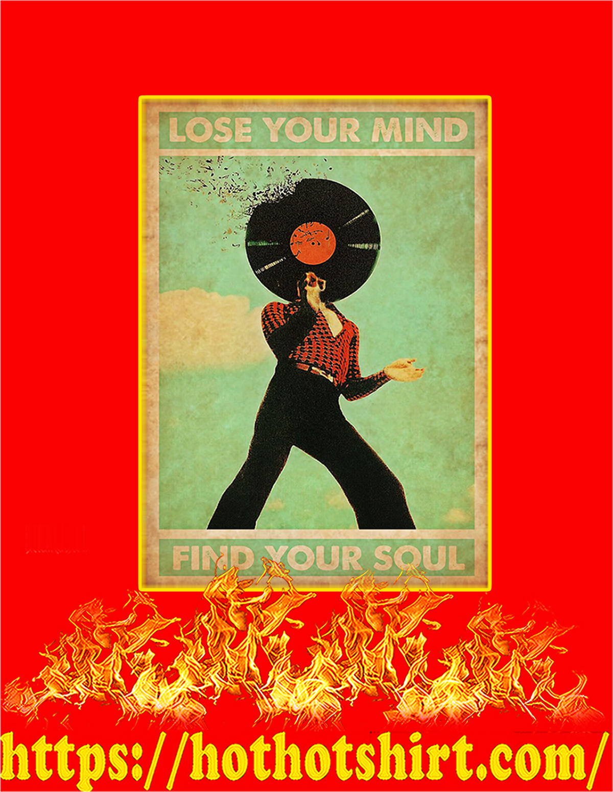 Disco Lose your mind find you soul poster