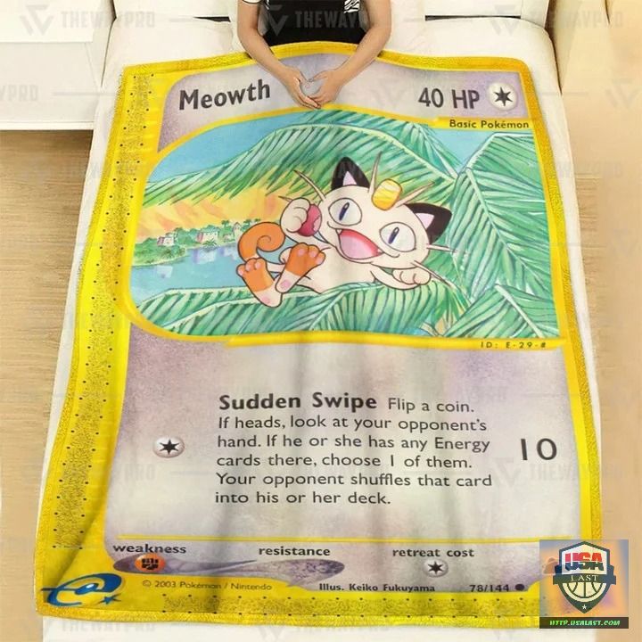 Amazon Pokémon Meowth Skyridge Blanket, Quilt And Woven Blanket