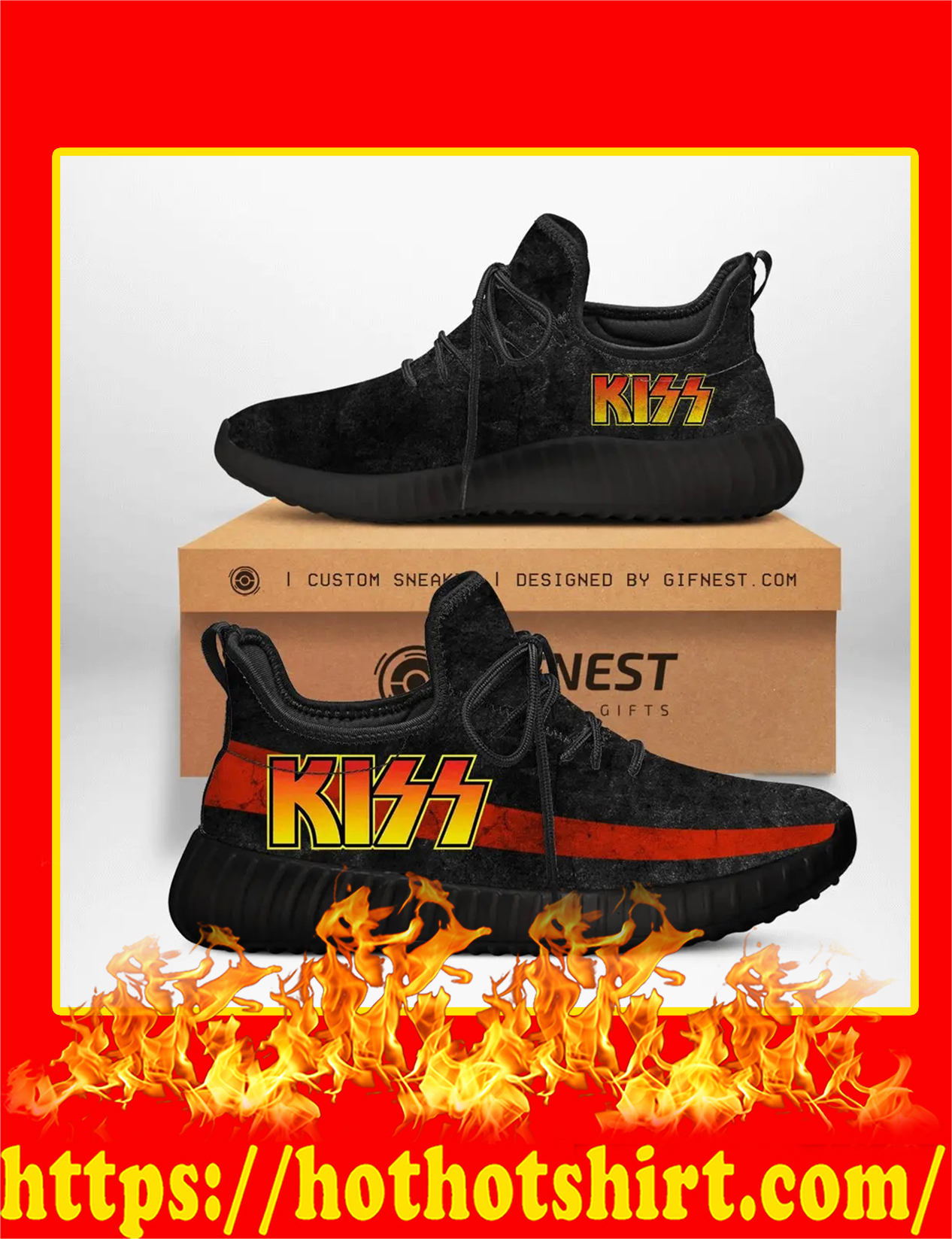 Kiss Rock Yeezy Sneaker