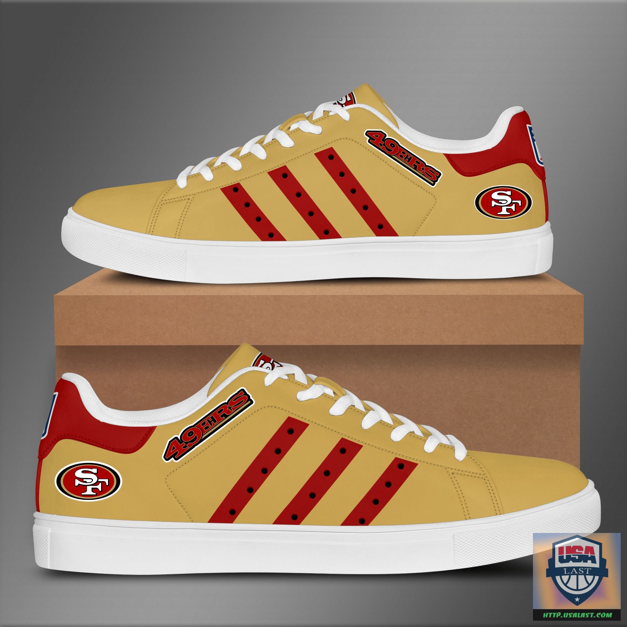 Excellent San Francisco 49Ers Stan Smith Yellow Shoes